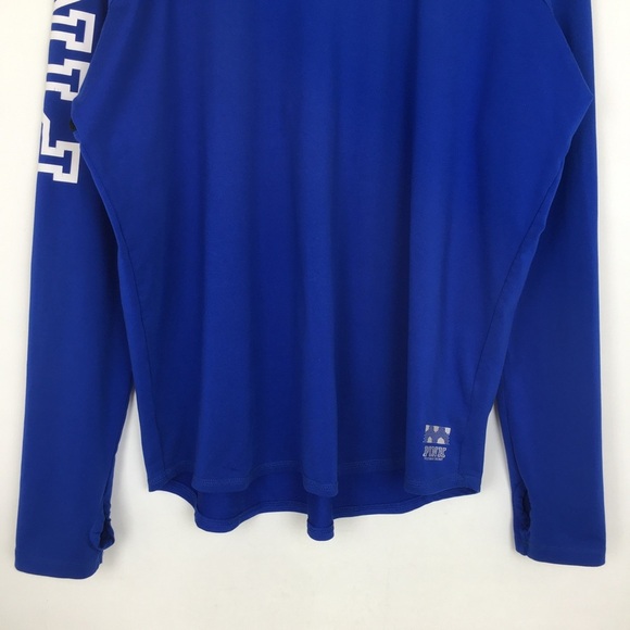 PINK Victoria’s Secret Athletic Pullover Top Blue Oversized Women’s Size Small - Picture 6 of 13